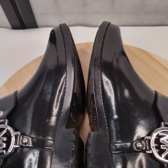 Michael Kors Fulton Harness Black Patent Waterproof Rain Bootie Women US 8 - Picture 12 of 15
